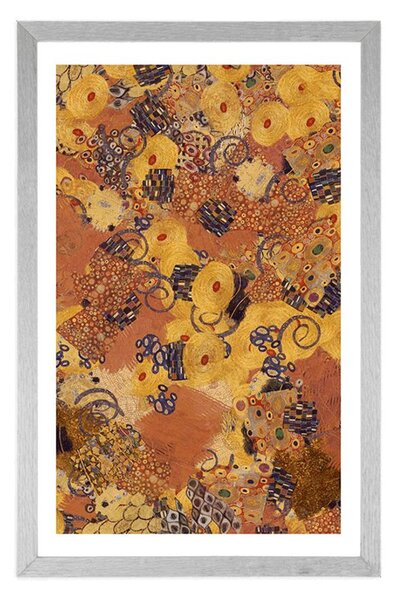 Plakát s paspartou abstrakce inspirovaná G. Klimtem
