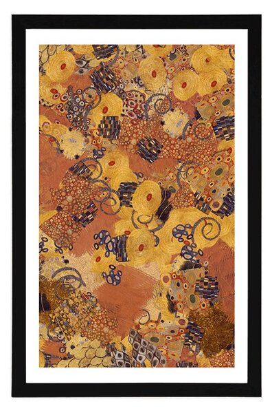 Plakát s paspartou abstrakce inspirovaná G. Klimtem