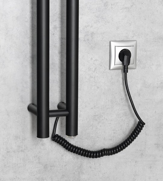 Sapho Sapho, PAPINADO elektrický sušák ručníků, 109x1200mm, 40W, černá mat, ER340