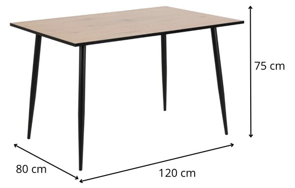 Actona Jídelní set Wilma dub divoký/černý
