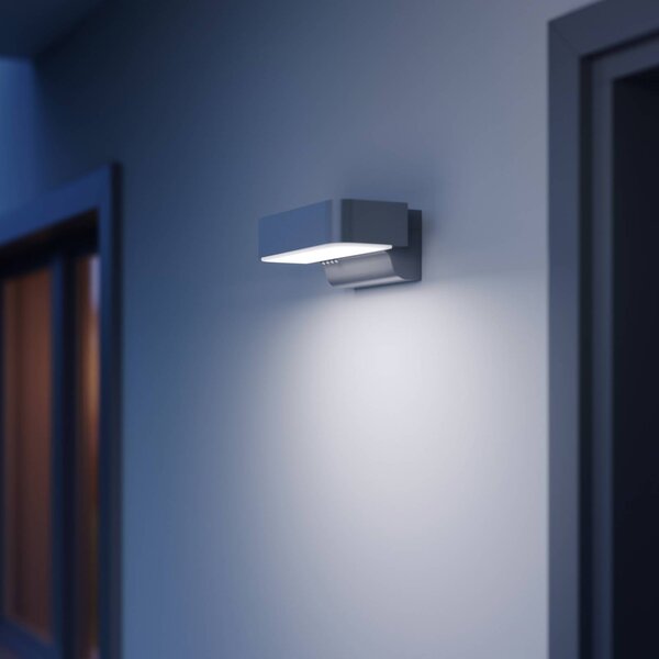 STEINEL Venkovní nástěnné svítidlo Smart Sensor L 800 SC, antracitová, Hliník / šedá / zinek, Hliník