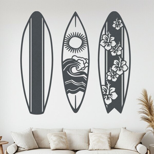 Dřevěný obraz SURF ALOHA Zvolte barvu dekoru: Černá | Rozměry (cm): 64x60