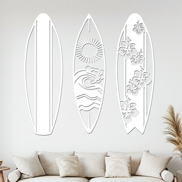 Dřevěný obraz SURF ALOHA Zvolte barvu dekoru: Černá | Rozměry (cm): 64x60