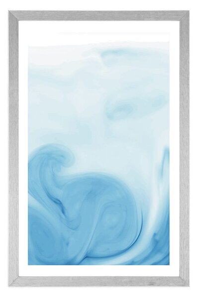 Plakát s paspartou nádherná modrá abstrakce