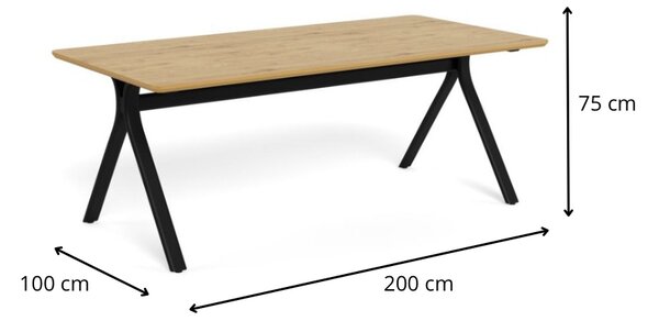 Actona Jídelní stůl Bristol 200 cm dub divoký