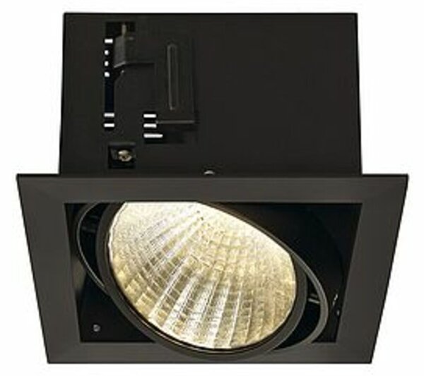 VÝPRODEJ VZORKU BIG WHITE SLV SADA KADUX 1, vestavné svítidlo, jedna žárovka, LED, 3000K, xl, hranaté, černé matné, 30°, 29 W