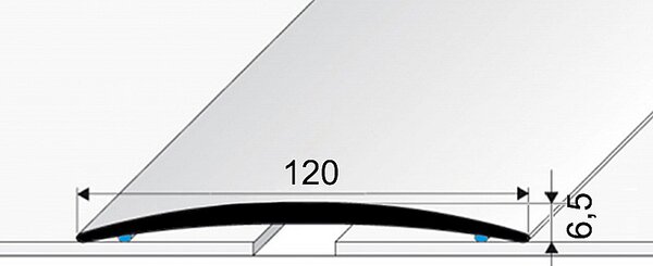 Přechodový profil 120 mm, oblý (samolepící) | nivelace 0 - 10 mm Šampaň E02