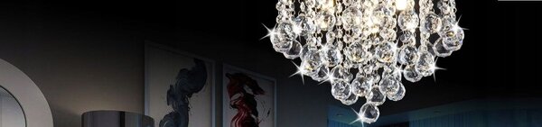 Toolight - Křišťálová stropní lampa Glamour 3xG9 APP403-C, chromová, OSW-00550