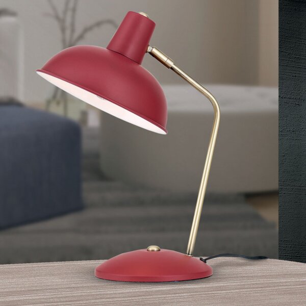 Orion LA4-1190-Rot Stylová stolní lampa FEDRA ČERVENÁ + patina