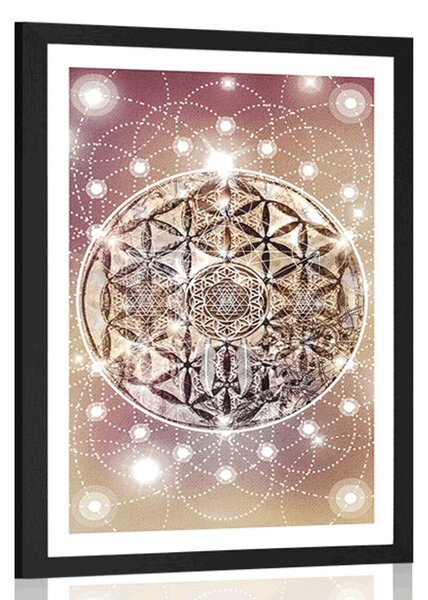 Plakát s paspartou okouzlující Mandala