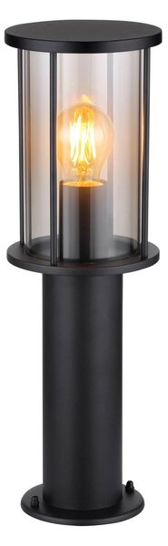 Globo Základní lampa Gracey, výška 45 cm, černá, nerezová ocel, IP54, Černá, Nerezová ocel, Moderní