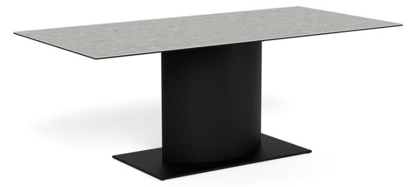 Actona Jídelní stůl Marbella 200 cm šedý mramor/černý