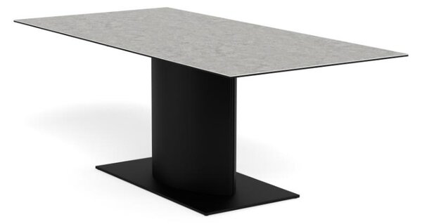 Actona Jídelní stůl Marbella 200 cm šedý mramor/černý