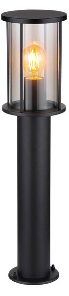 Globo Osvětlení cesty Gracey, výška 60 cm, černé, nerezová ocel, IP54, Černá, Nerezová ocel, Moderní