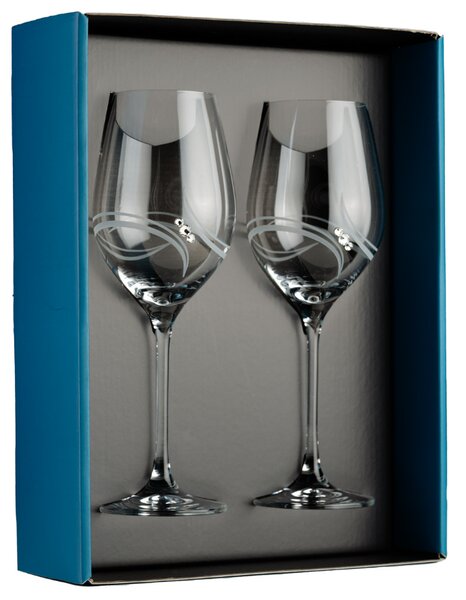 Element sklenice na bílé víno Apollo s krystaly Swarovski 360 ml 2KS