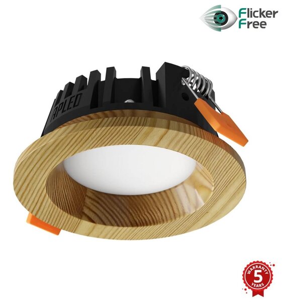 APLED - LED Podhledové RONDO WOODLINE LED/3W/230V 4000K pr. 9 cm borovice masiv
