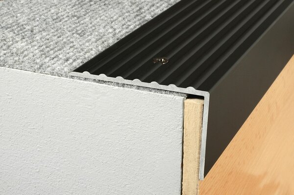 Schodový profil 65 x 42 mm (šroubovací) Stříbro E01