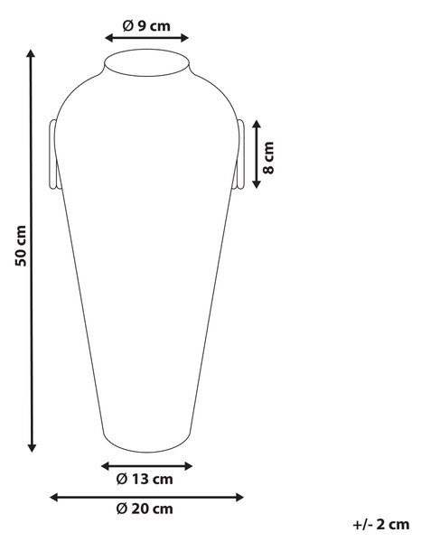 Dekorativní váza ELATIA Ratan 50 cm Přírodní