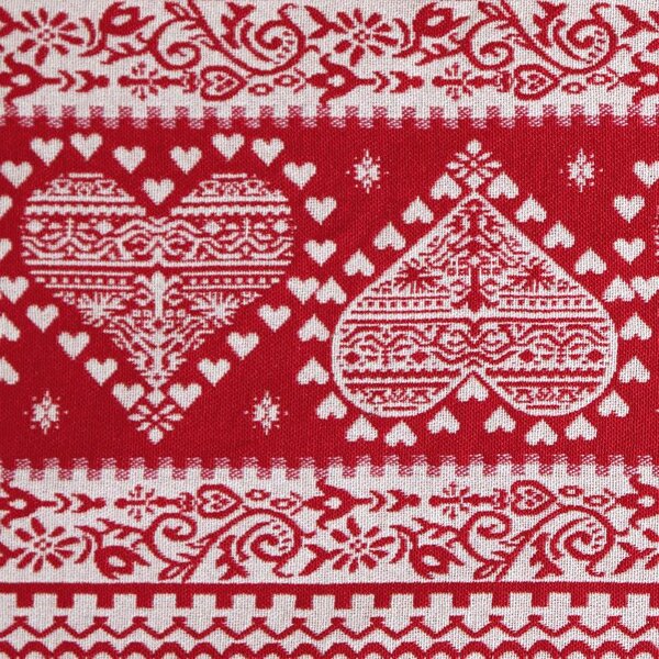 Prostírání MOTIV srdce červená prostírání cca 30 x 45 cm