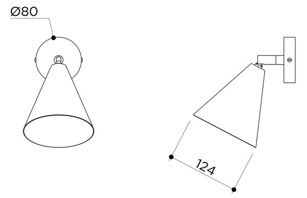 Contain designová nástěnná svítidla Cone Wall