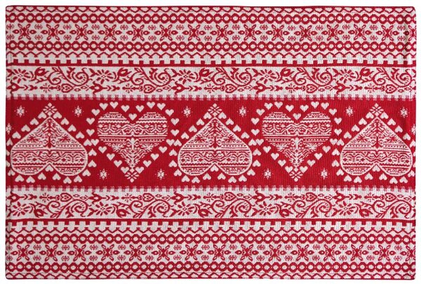 Prostírání MOTIV srdce červená prostírání cca 30 x 45 cm
