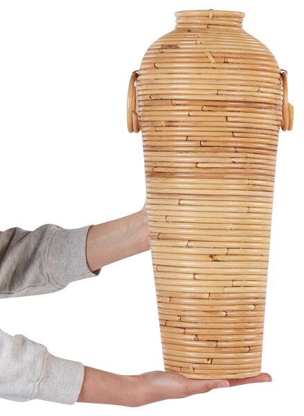 Dekorativní váza ELATIA Ratan 50 cm Přírodní