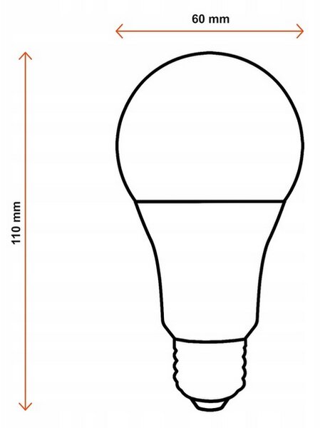 LED žárovka MILIO - E27 - A80 - 18W - 1540Lm - studená bílá BERGE