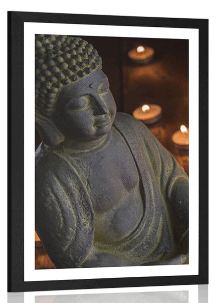 Plakát s paspartou Buddha plný harmonie