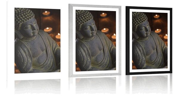 Plakát s paspartou Buddha plný harmonie