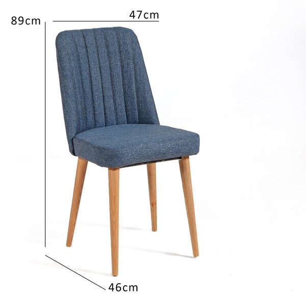 Kalune Design Jídelní židle Stormi z masivu borovice Atlantic/tmavě modrá
