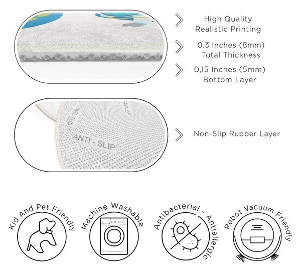 Pratelný dětský hrací koberec ø120 cm Space Trip – Mila Home