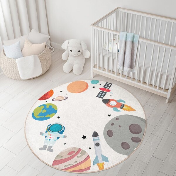 Pratelný dětský hrací koberec ø120 cm Space Trip – Mila Home