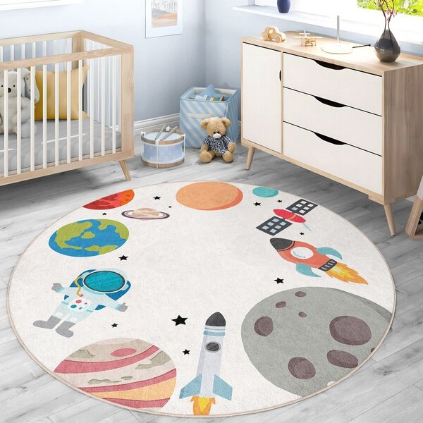 Pratelný dětský hrací koberec ø120 cm Space Trip – Mila Home