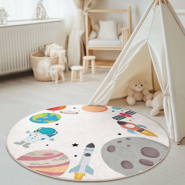 Pratelný dětský hrací koberec ø120 cm Space Trip – Mila Home