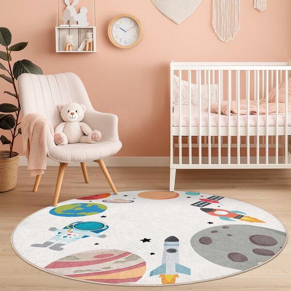 Pratelný dětský hrací koberec ø120 cm Space Trip – Mila Home