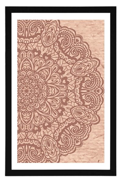 Plakát s paspartou květinová Mandala