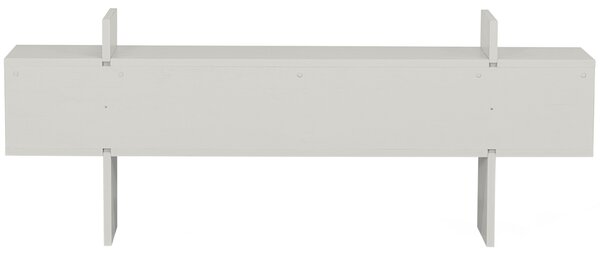 WOOOD Šedobílý dřevěný toaletní stolek Jeana 180 x 35 cm