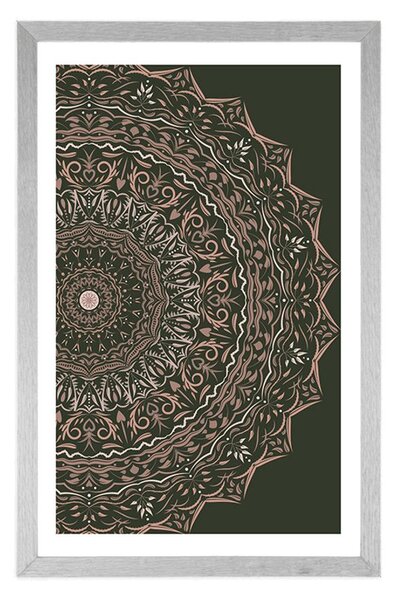 Plakát s paspartou Mandala ve vintage stylu