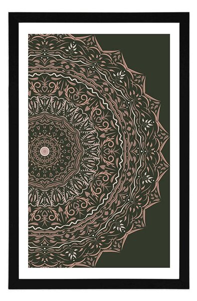 Plakát s paspartou Mandala ve vintage stylu