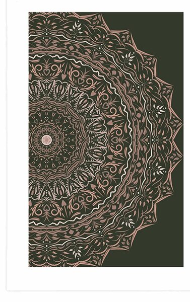Plakát s paspartou Mandala ve vintage stylu