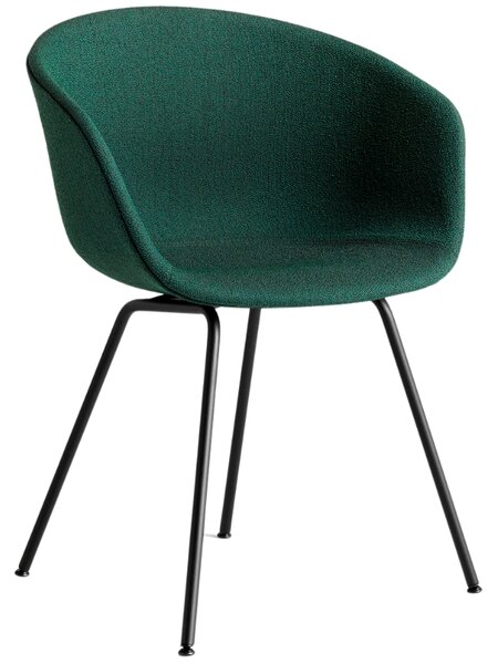 HAY Zelená čalouněná židle AAC 27 s kovovou podnoží