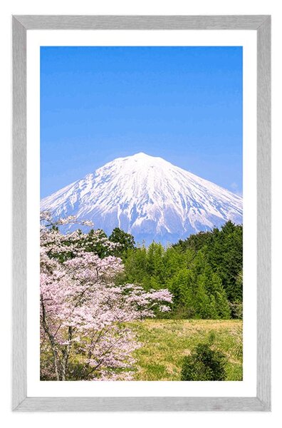 Plakát s paspartou sopka Fuji
