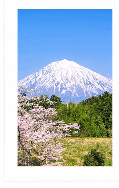 Plakát s paspartou sopka Fuji