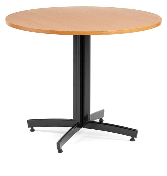 AJ Produkty Kulatý stůl SANNA, Ø900x720 mm, černá/buk