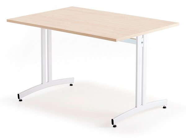 AJ Produkty Stůl SANNA, 1200x800x720 mm, bílá/bříza