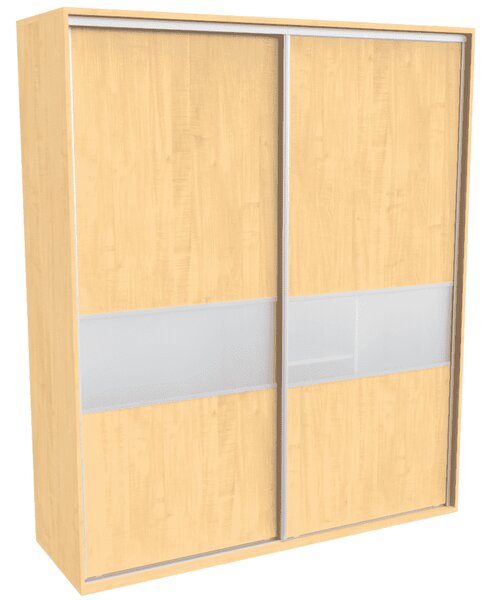 Šatní skříň FLEXI 2 s dělenými dveřmi Matelux Varianta barvy: Javor, Šířka: 200 cm, Výška: 220 cm