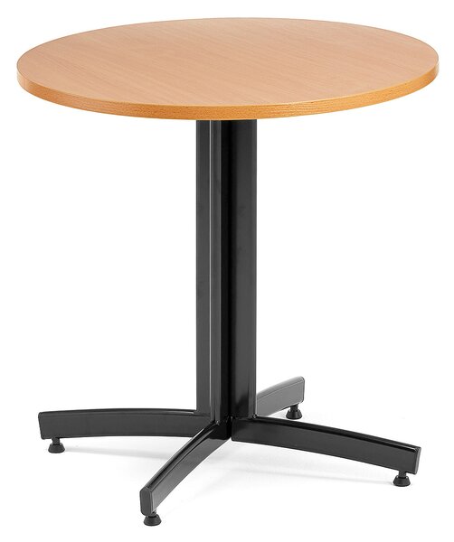 AJ Produkty Kulatý stůl SANNA, Ø700x720 mm, černá/buk
