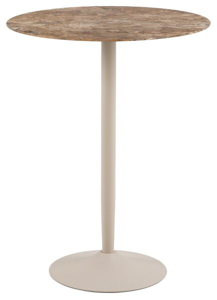 Actona Keramický barový stůl Malta 105 cm béžový mramor