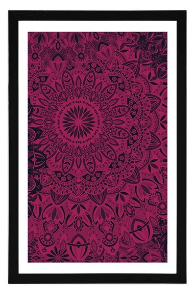 Plakát s paspartou stylová Mandala