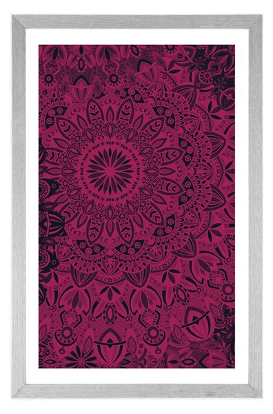 Plakát s paspartou stylová Mandala